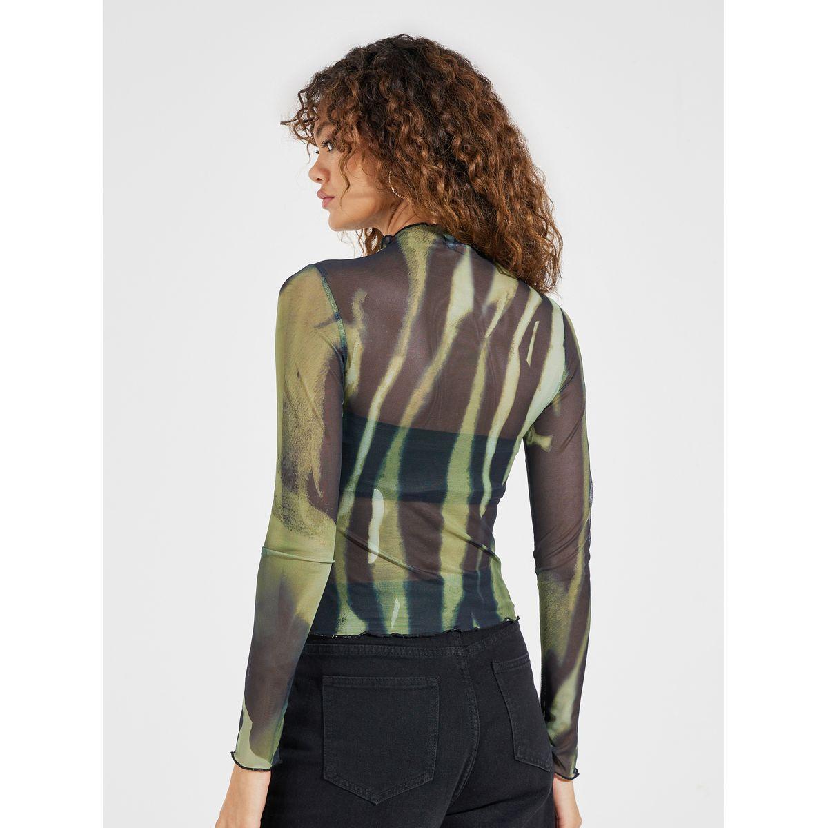 Styli Mesh Tie Dye Fitted T-Shirt with Inner Bandeau-women-clothing-tshirts-image-5