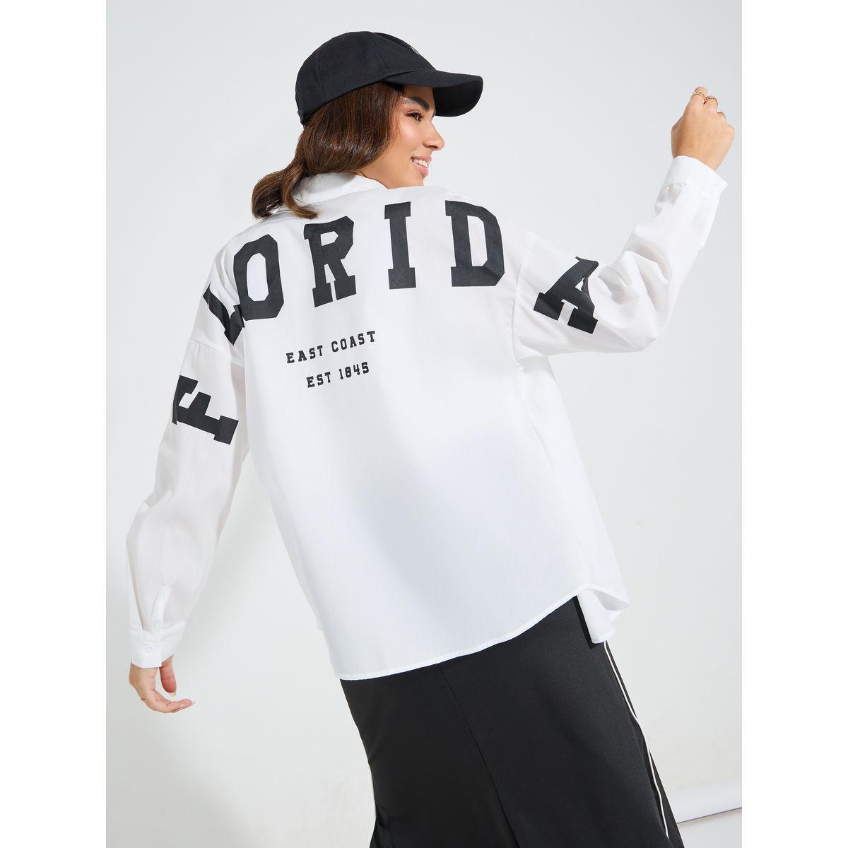 Styli Elevate Oversized Back Print Longline Shirt with Dropped Shoulder-women-clothing-shirtsandblouses-shirts-image-1