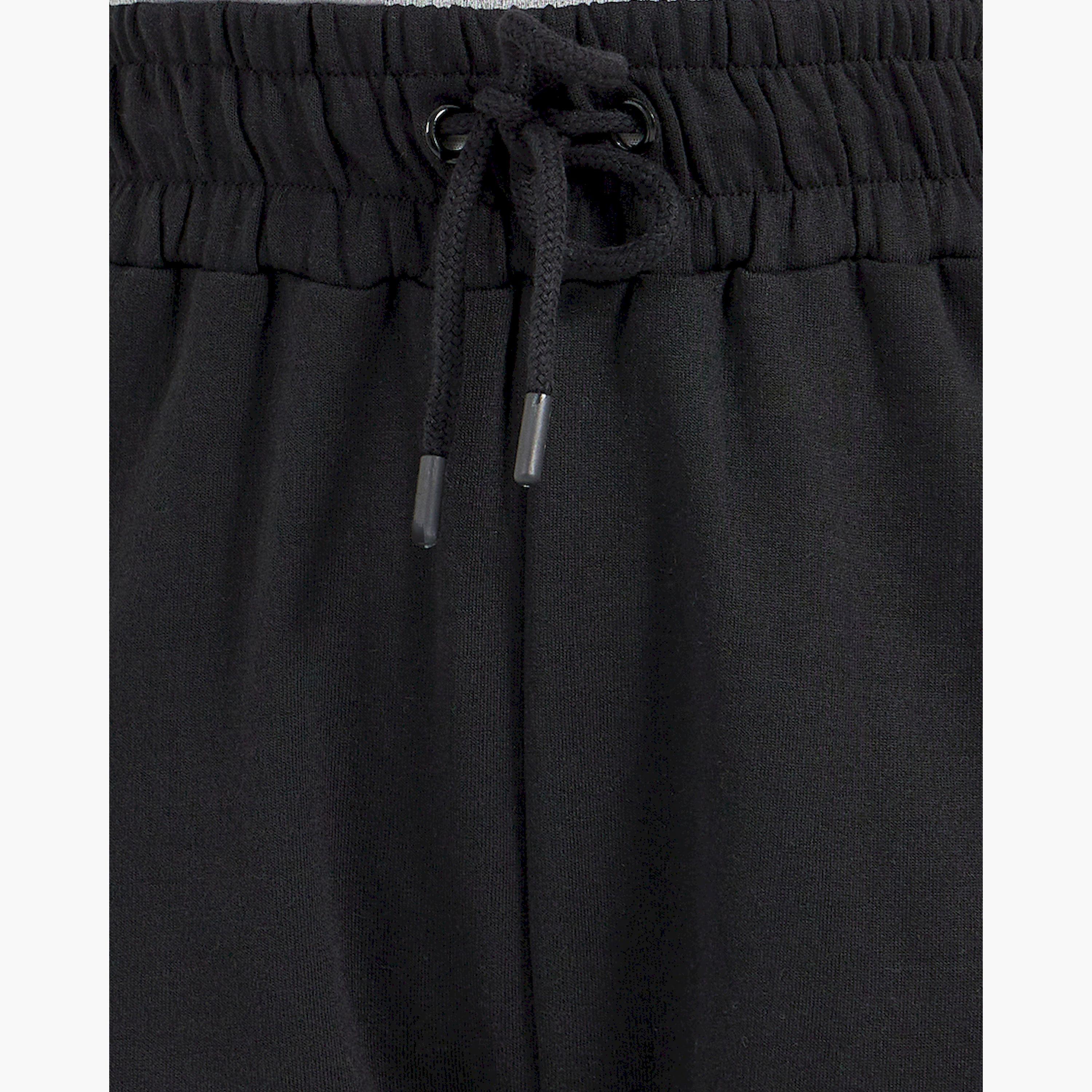 Styli Solid Drawstring Waist Flared Joggers-women-clothing-bottoms-joggers-image-3