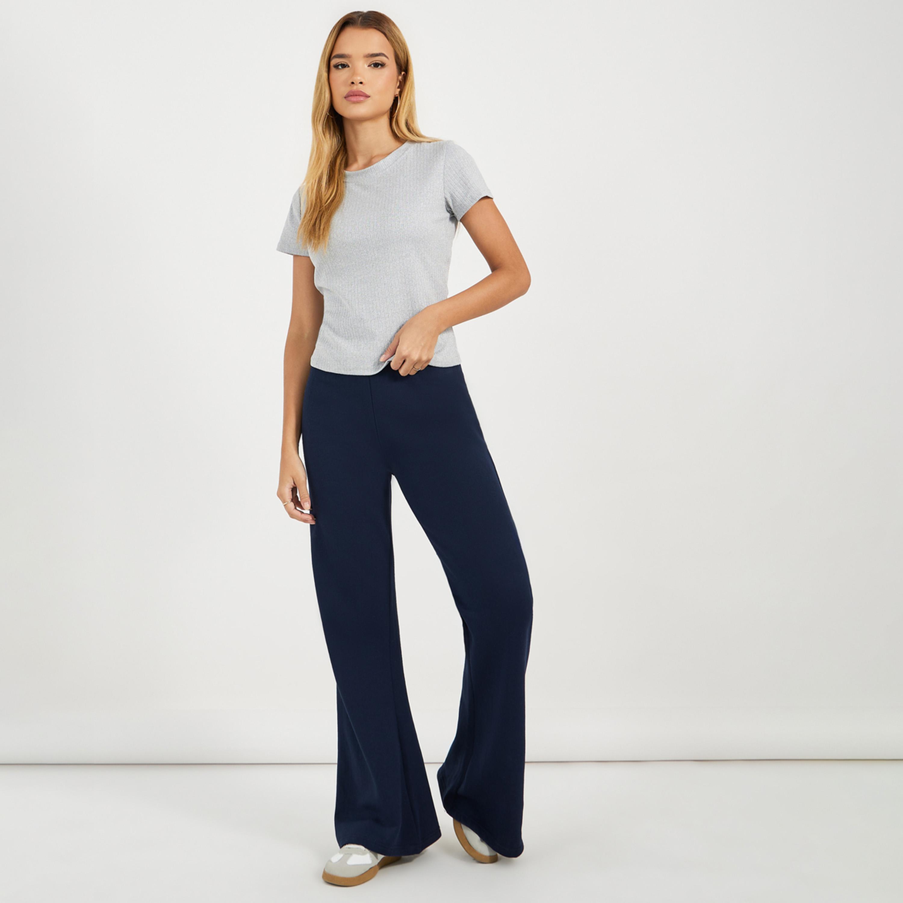 ستايلي - بنطال رياضي سادة واسع برباط خصر-women-clothing-bottoms-joggers-image-4