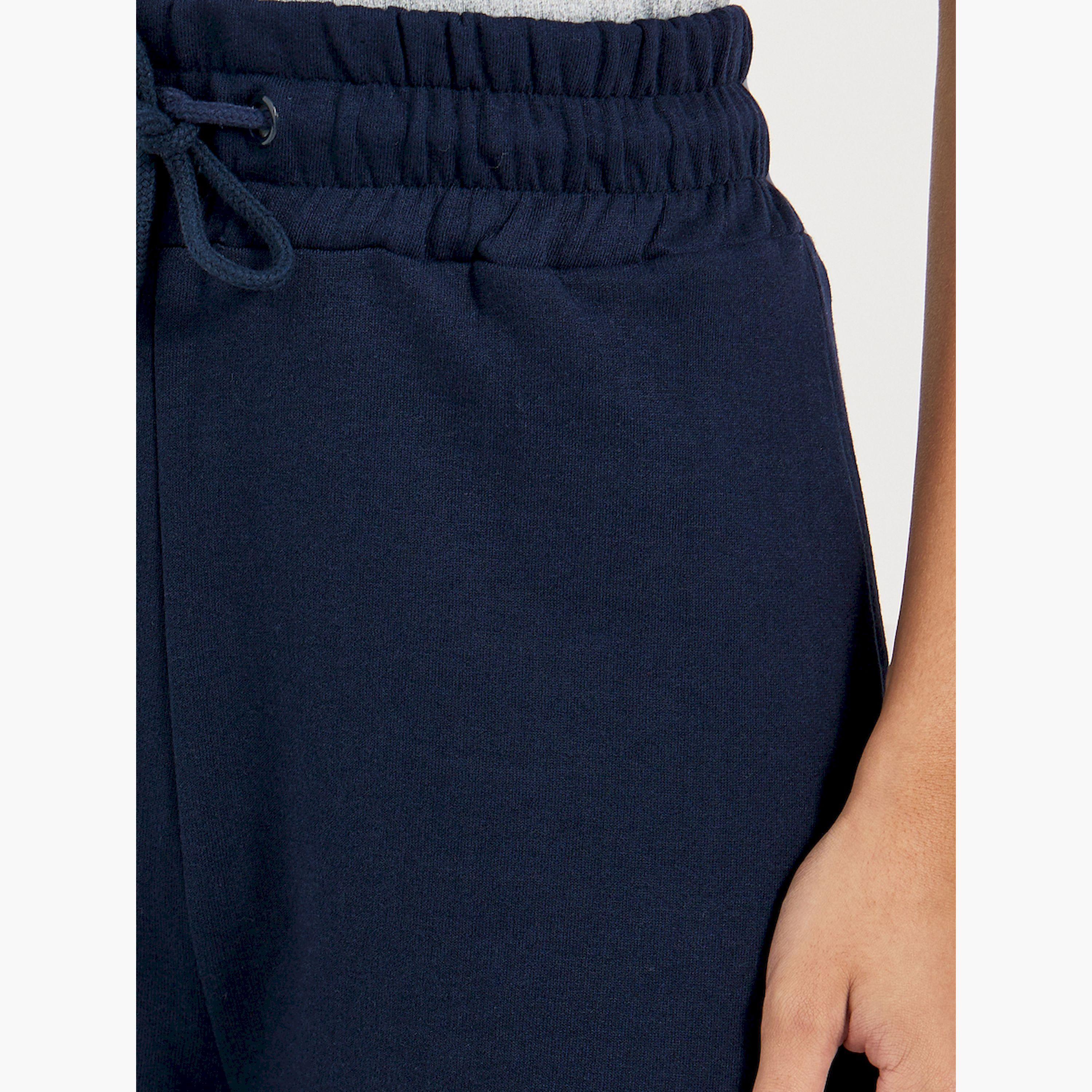 Styli Solid Drawstring Waist Flared Joggers-women-clothing-bottoms-joggers-image-3