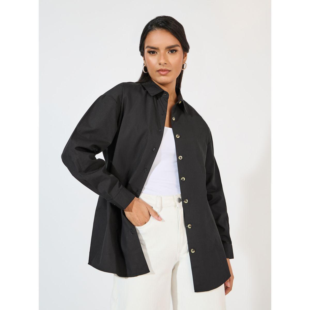 بلوزة فضفاضة بطبعة كتابة على الظهر-women-clothing-shirtsandblouses-shirts-image-1