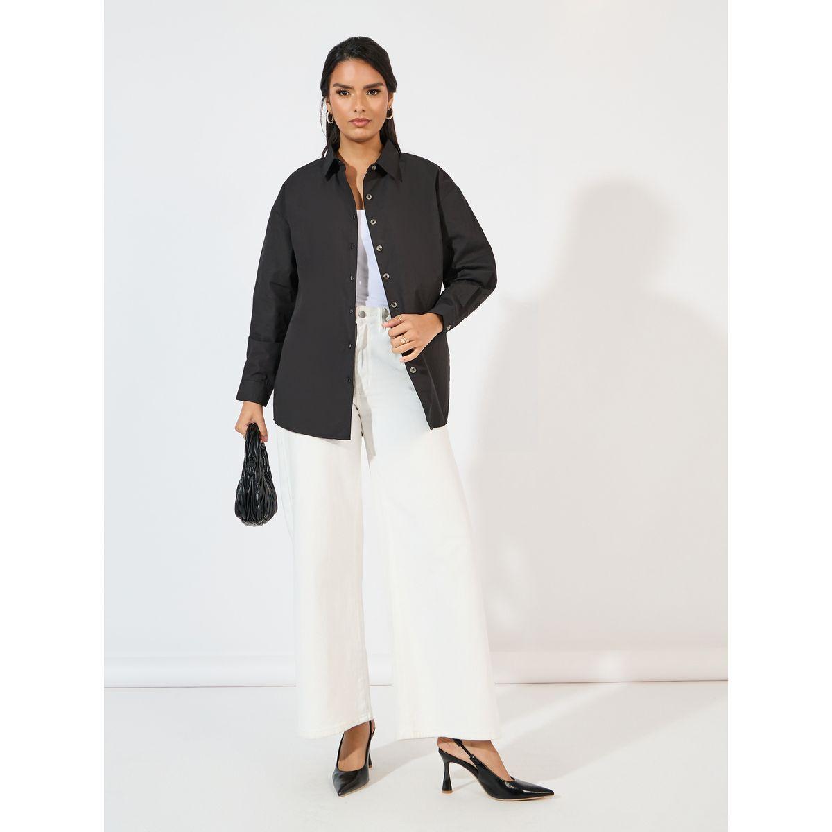 بلوزة فضفاضة بطبعة كتابة على الظهر-women-clothing-shirtsandblouses-shirts-image-3
