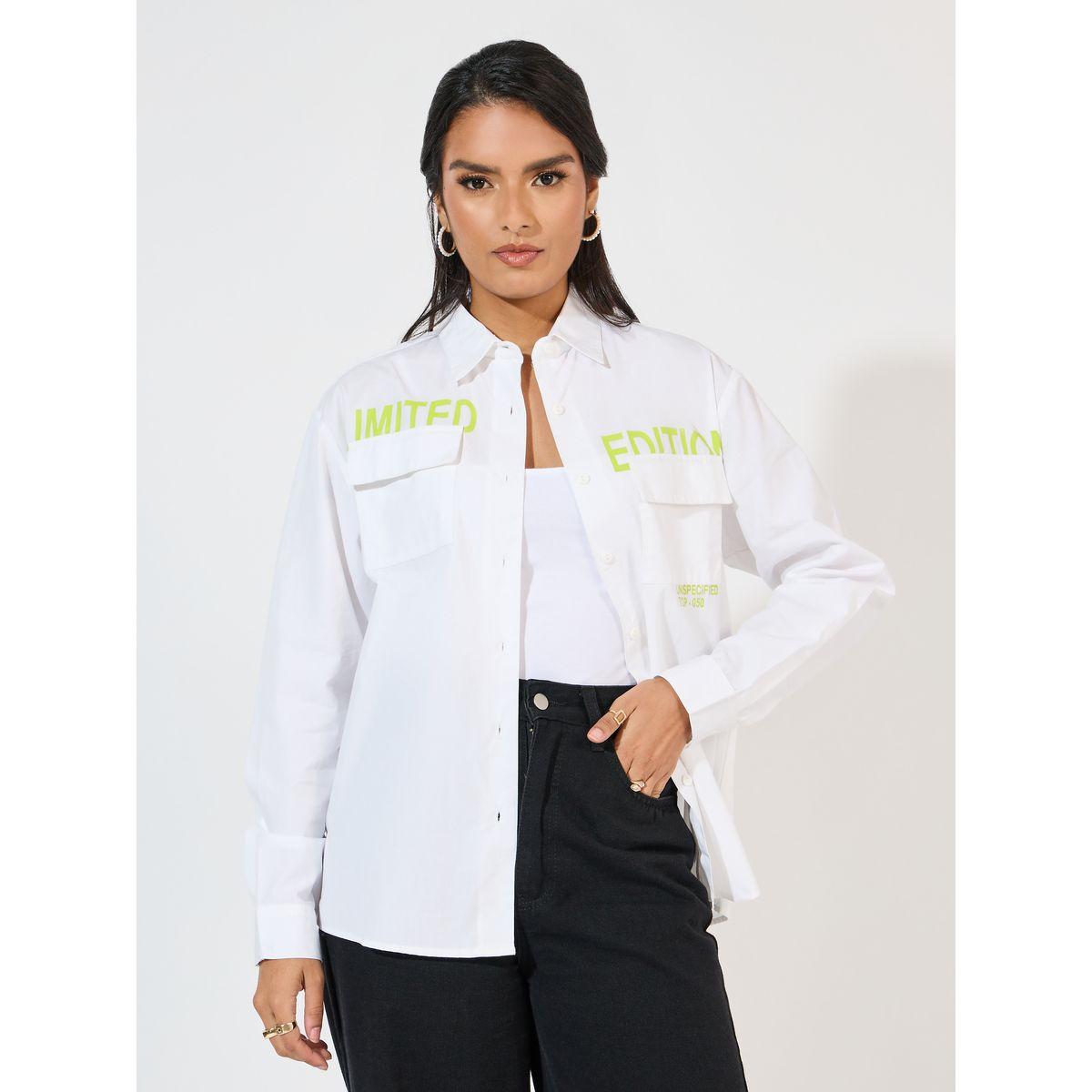 بلوزة بقصة مريحة وجيب بطية إغلاق-women-clothing-shirtsandblouses-shirts-image-2