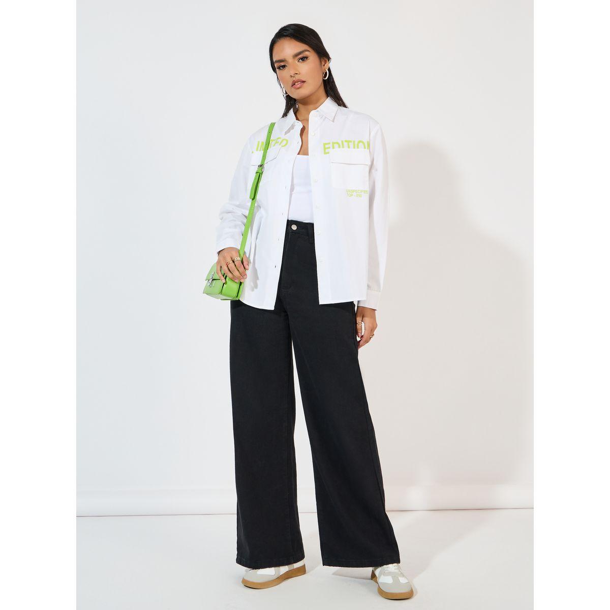 بلوزة بقصة مريحة وجيب بطية إغلاق-women-clothing-shirtsandblouses-shirts-image-3