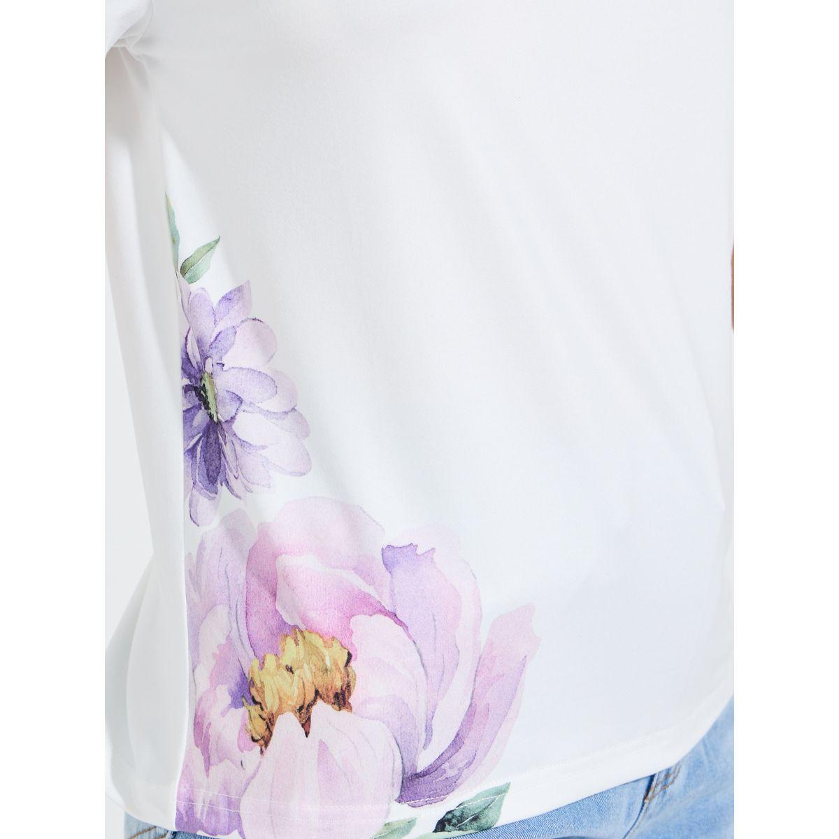 Styli Elevate Regular Fit Floral Placement Print T-Shirt-women-clothing-tshirts-image-4