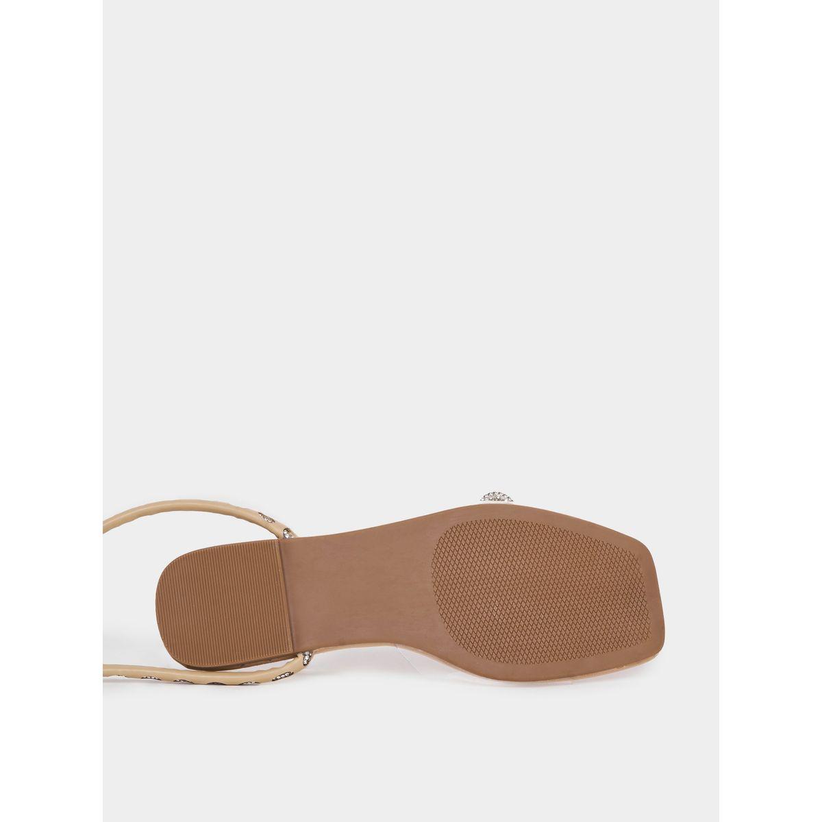 Styli Embellished Bow Detail Long Strap Flat Sandals-women-shoes-sandals-flats-image-7