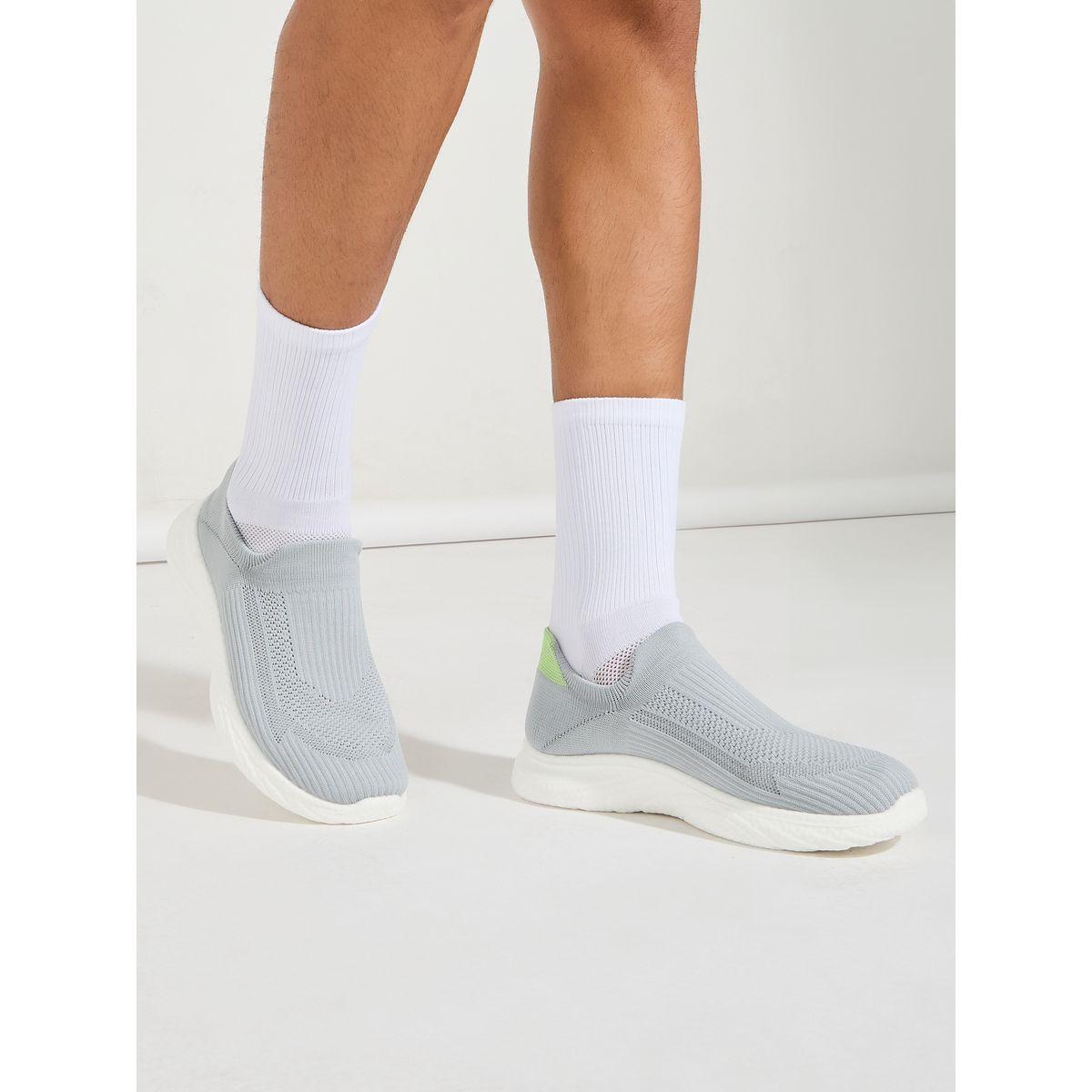 Styli Textured Casual Knitted Sock Shoes-men-shoes-sneakers-image-1