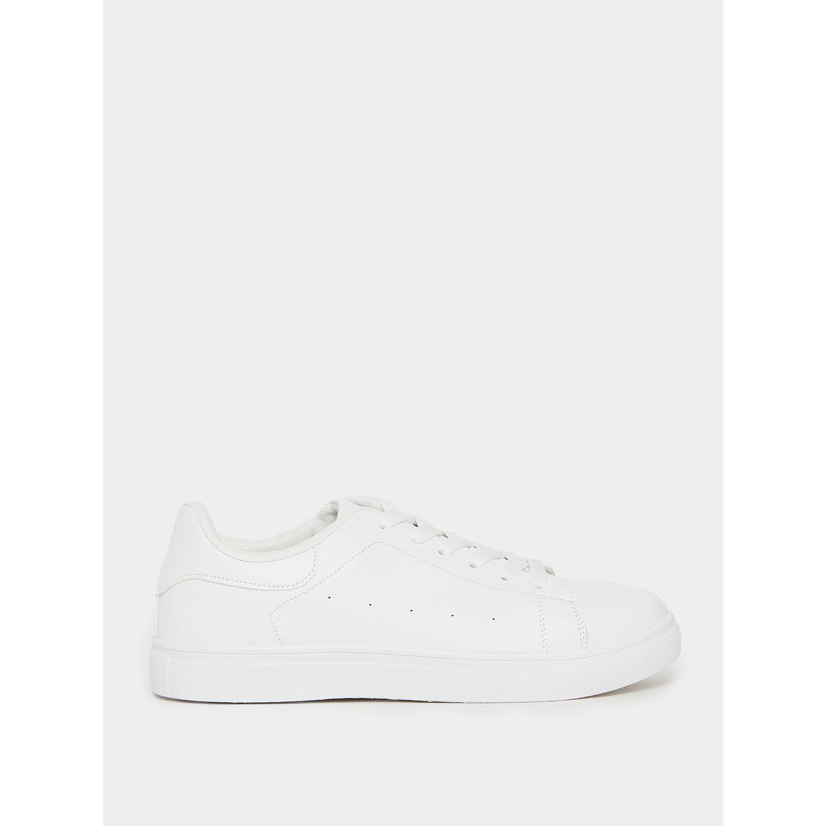 Styli Solid Lace Up Court Room Platform Sole Sneakers-men-shoes-sneakers-image-1