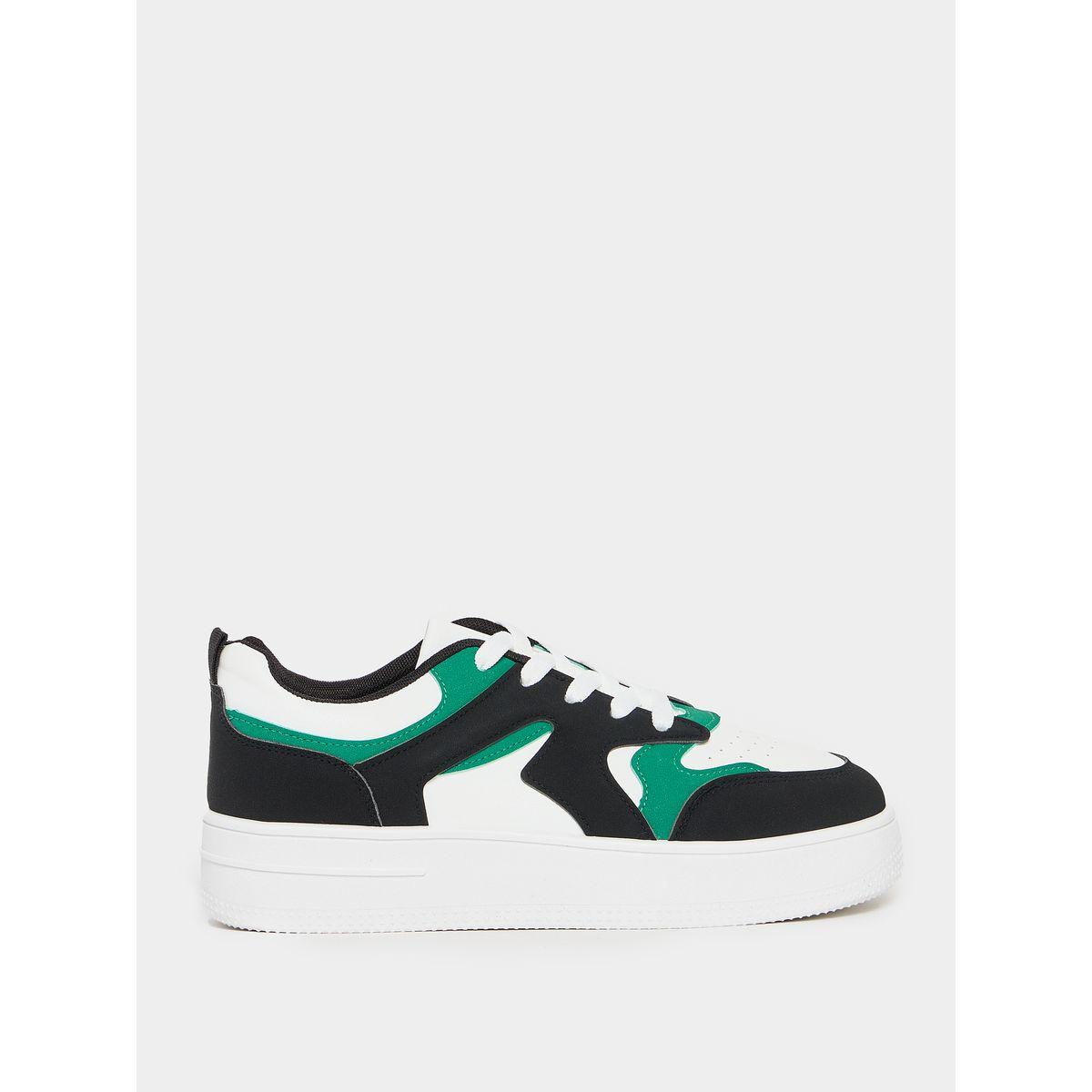 Styli Color Block Lace Up Platform Sole Sneakers-men-shoes-sneakers-image-1