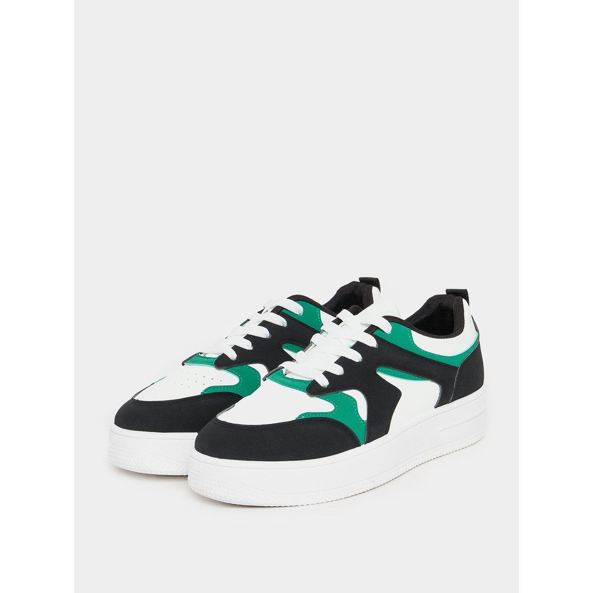 Styli Color Block Lace Up Platform Sole Sneakers-men-shoes-sneakers-image-2