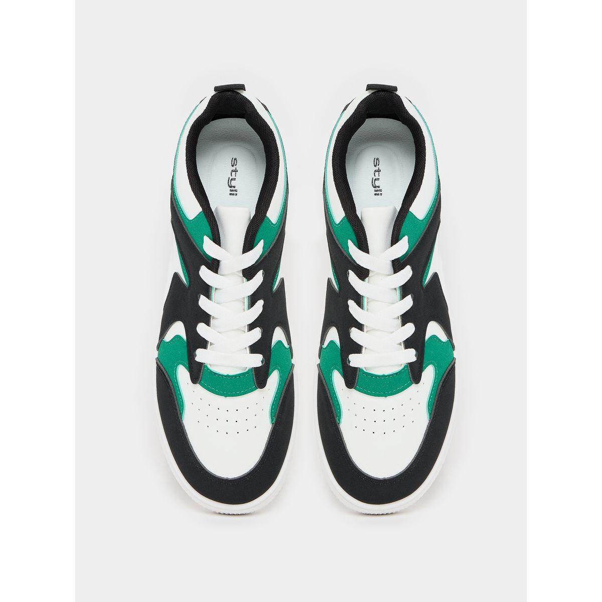 Styli Color Block Lace Up Platform Sole Sneakers-men-shoes-sneakers-image-5