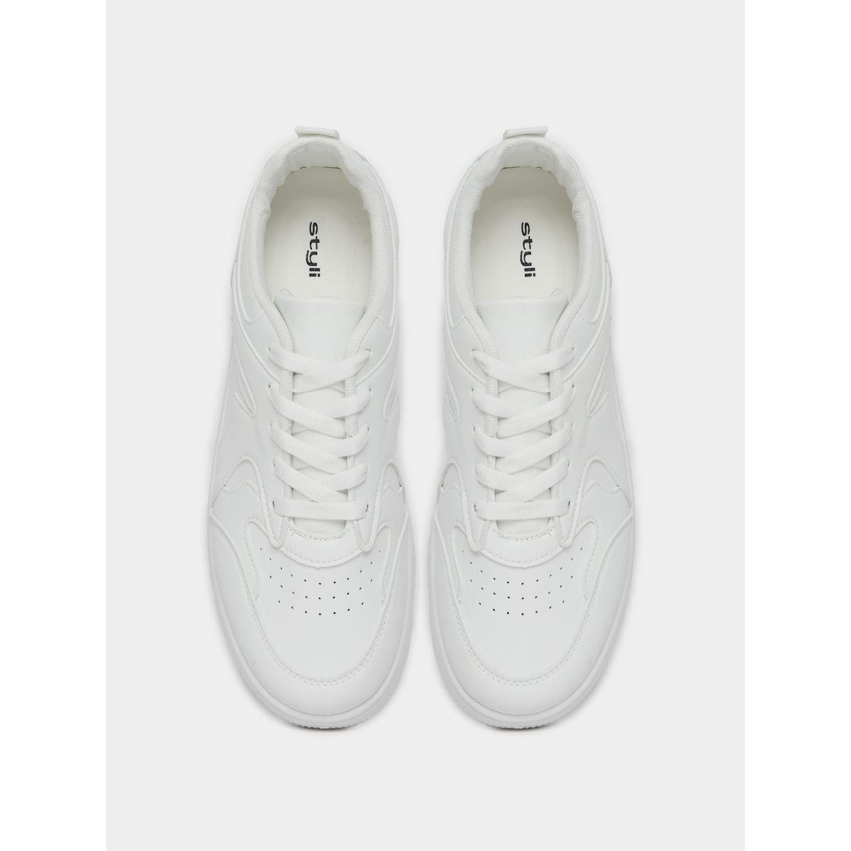 Styli Solid Lace Up Sneakers-men-shoes-sneakers-image-5