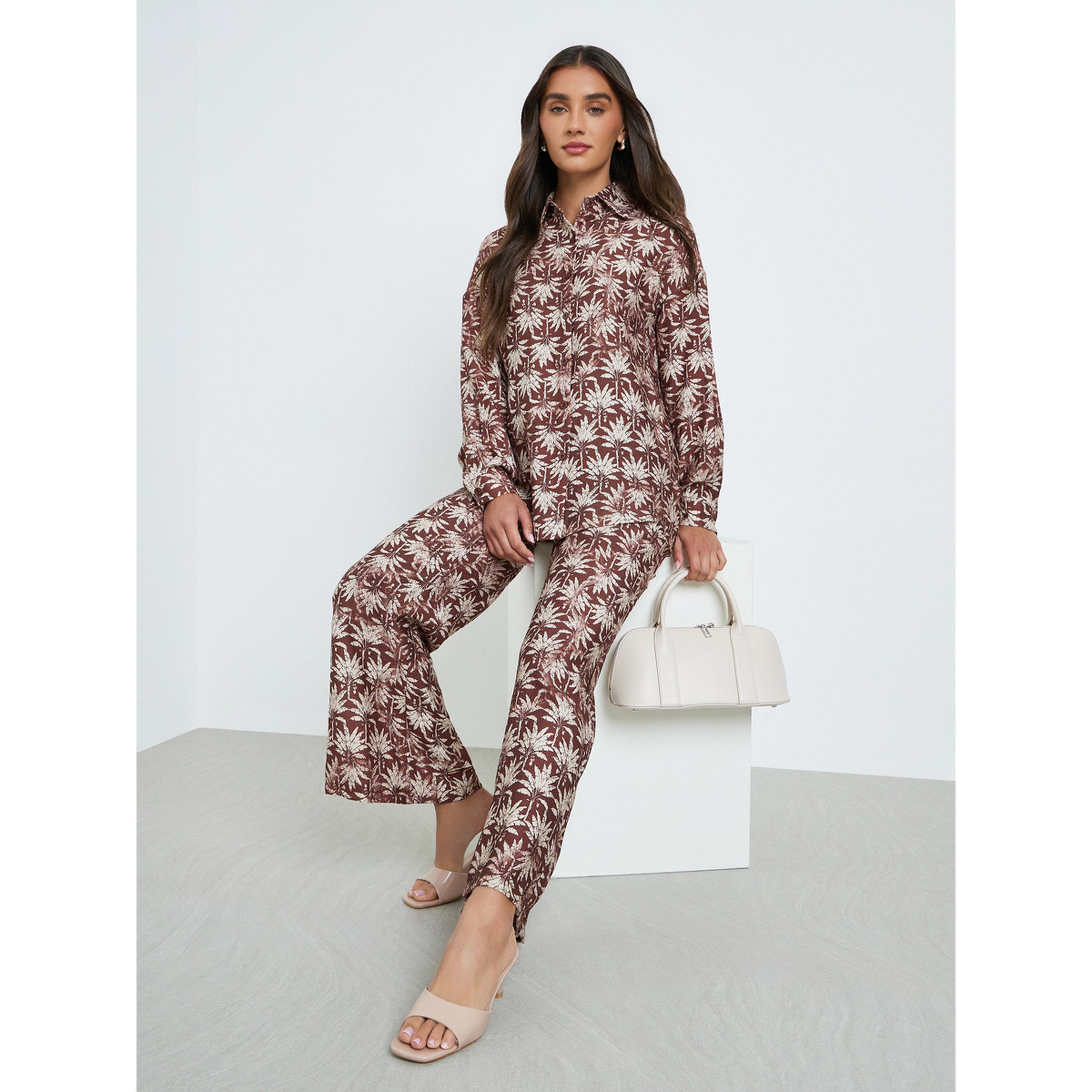 Styli Women Printed Oversized Short and Trousers Co-Ords-women-clothing-coordsets-image-2