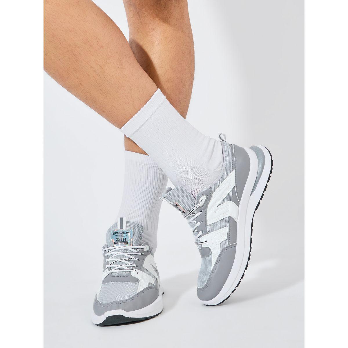 حذاء سنيكرز بنعل بلاتفورم ورباط غلق-men-shoes-sneakers-image-2