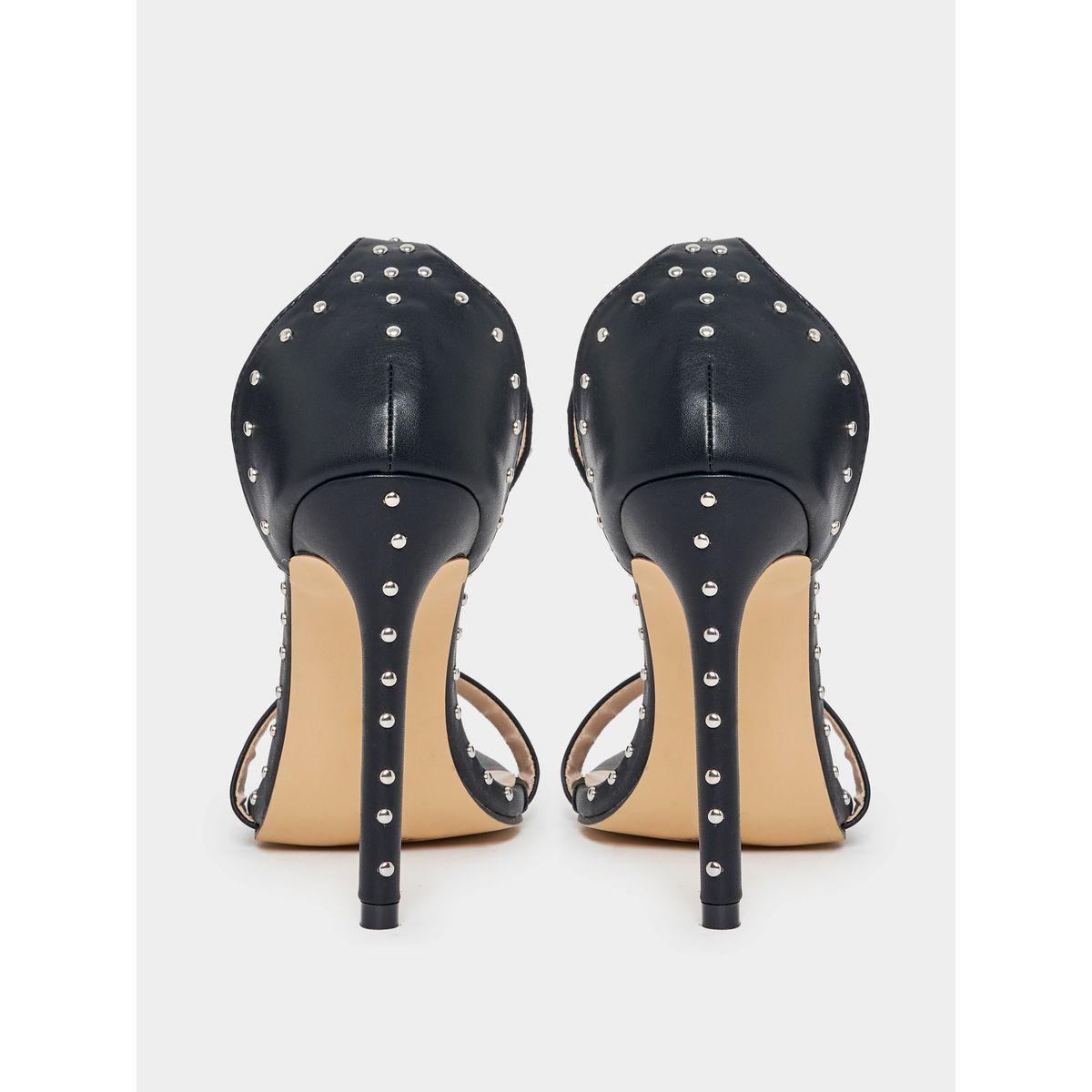 Styli Ankle Strap Metal Studs Heeled Sandals-women-shoes-heels-image-4
