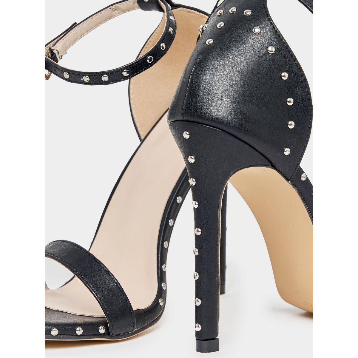 Styli Ankle Strap Metal Studs Heeled Sandals-women-shoes-heels-image-6