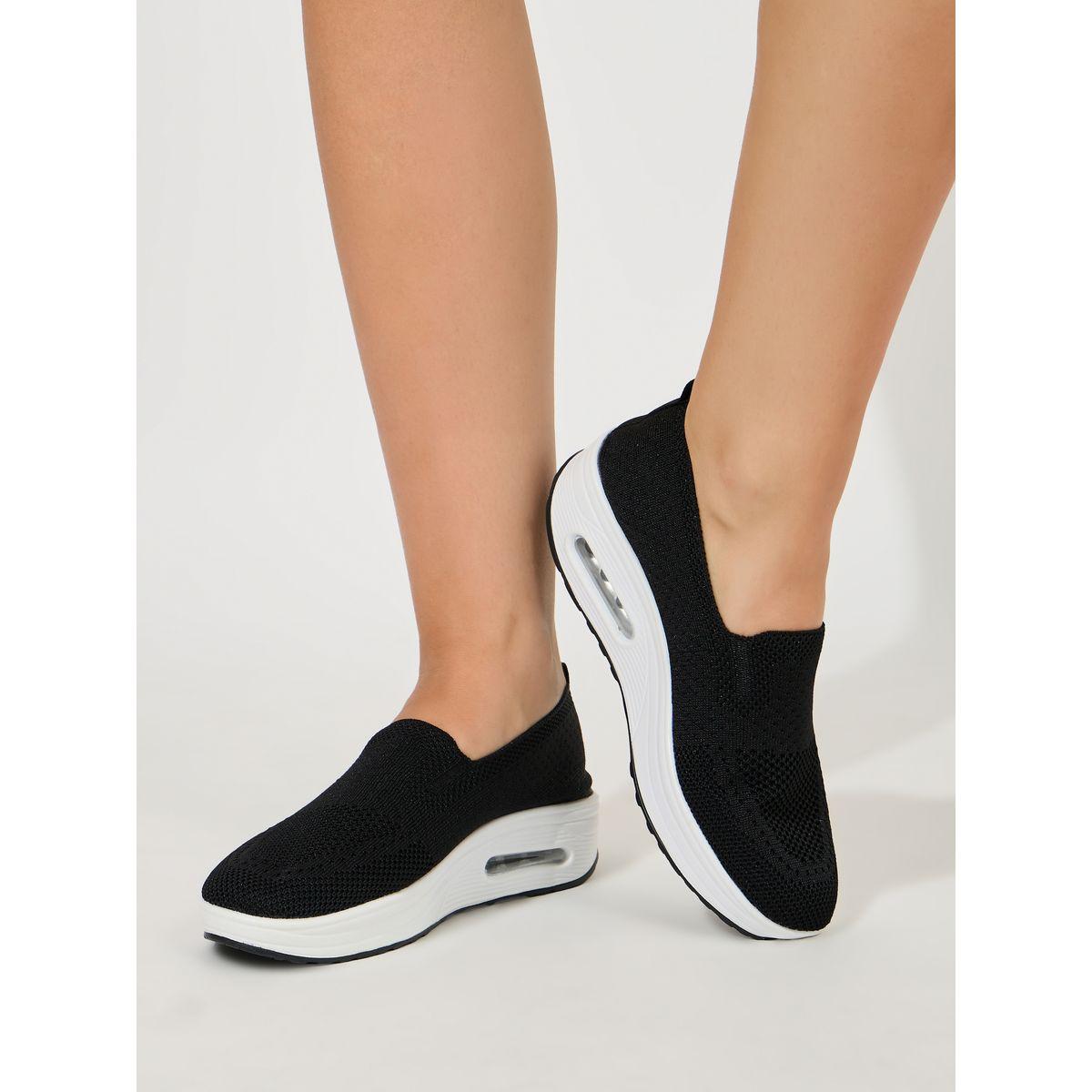Styli Knit Upper Slip On Casual Shoes-women-shoes-loafersandmoccasins-image-1