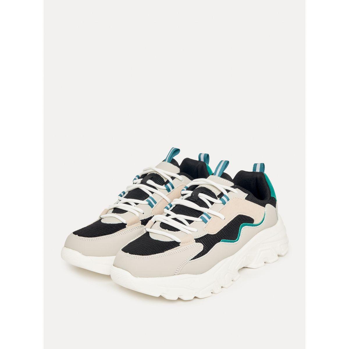 Styli Color Block Lace Up Chunky Sneakers-women-shoes-sneakers-image-3