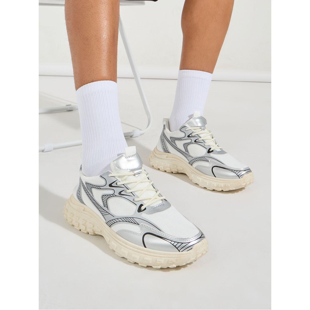 Styli Textured Lace Up Chunky Sole Sneakers-men-shoes-sneakers-image-2