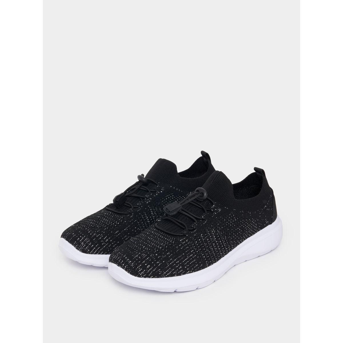 Styli Textured Lace Up Spiral Trainers-sports-women-shoes-image-2