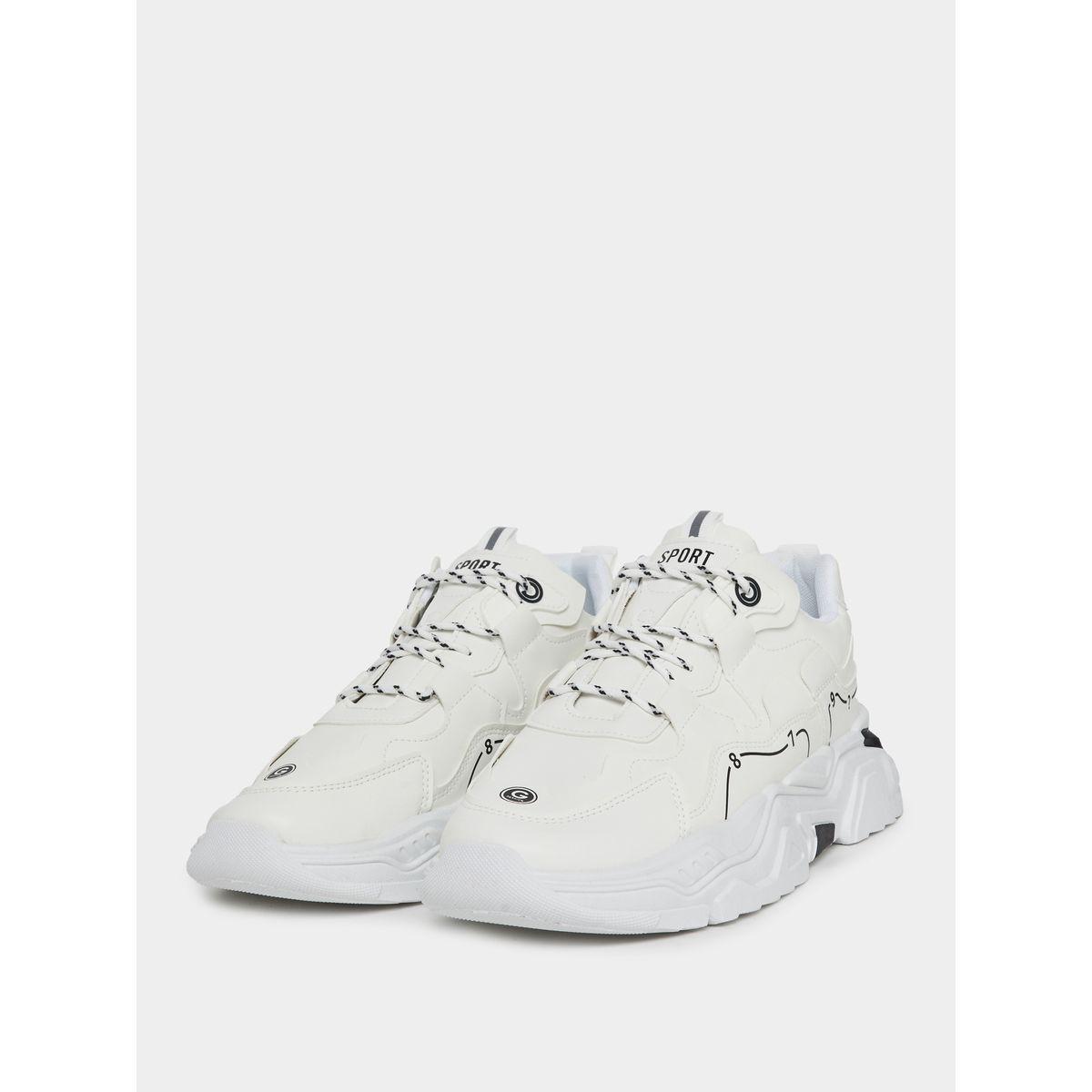 Styli Textured Lace-Up Chunky Sole Sneakers-men-shoes-sneakers-image-2