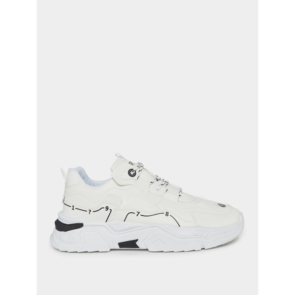 Styli Textured Lace-Up Chunky Sole Sneakers-men-shoes-sneakers-image-3