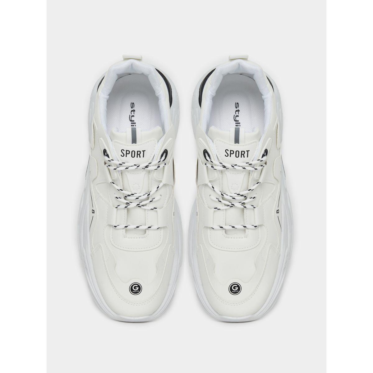 Styli Textured Lace-Up Chunky Sole Sneakers-men-shoes-sneakers-image-6
