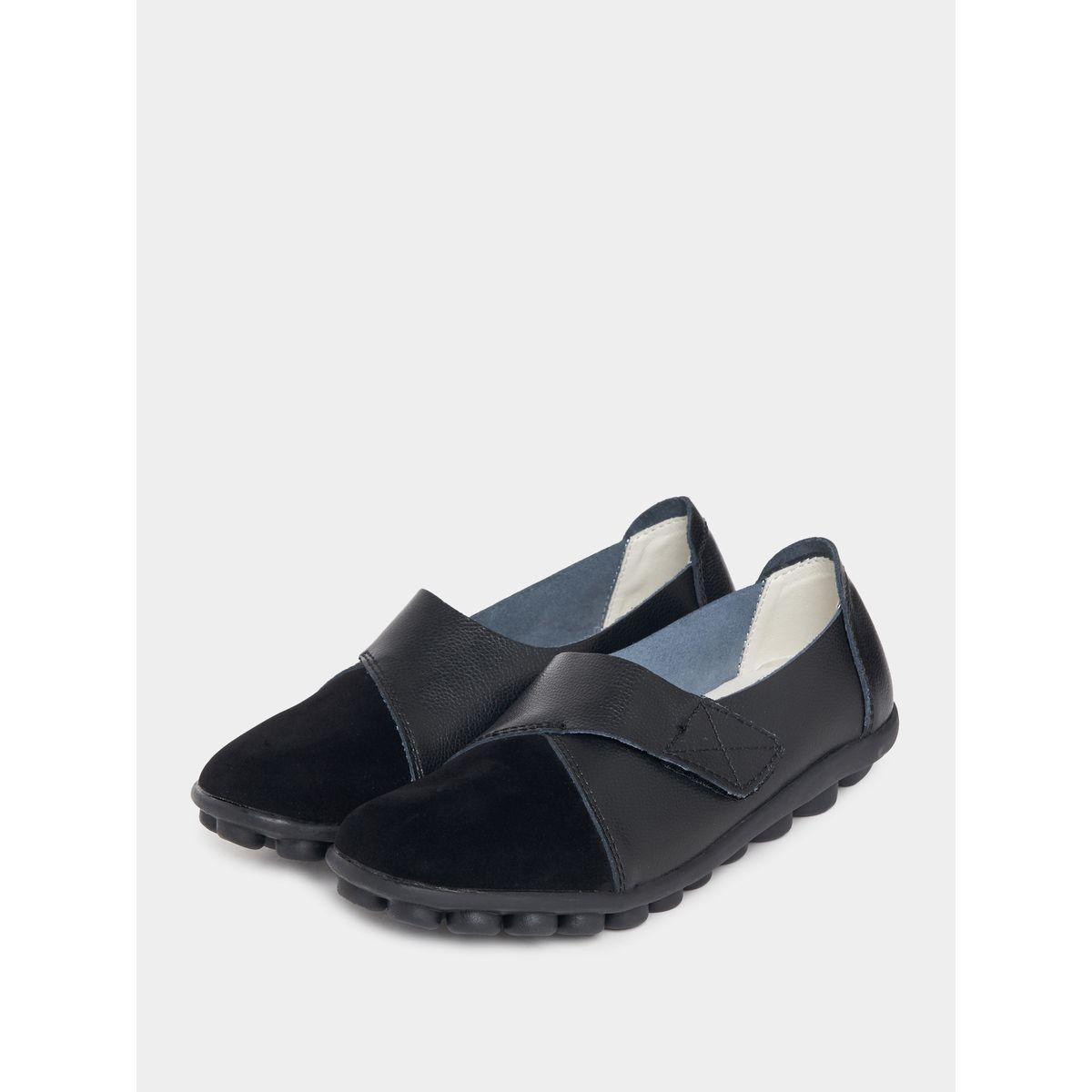 Styli Casual Slip On Shoes with Velcro Closure-women-shoes-loafersandmoccasins-image-2