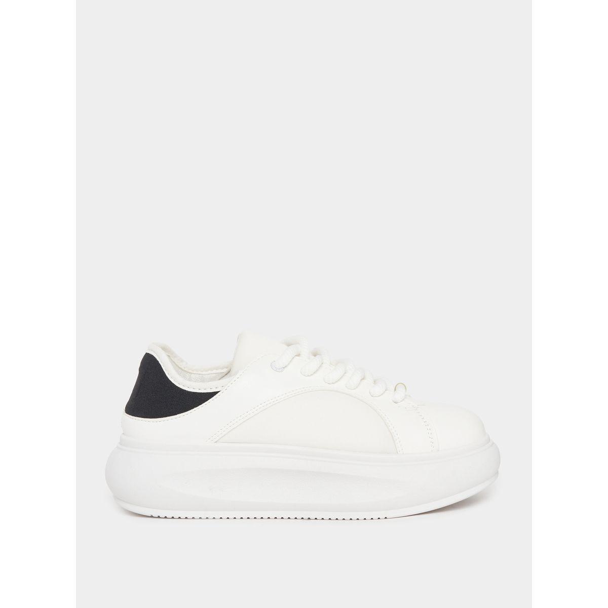 Styli Contrast Tab Lace Up Platform Sneakers-women-shoes-sneakers-image-1