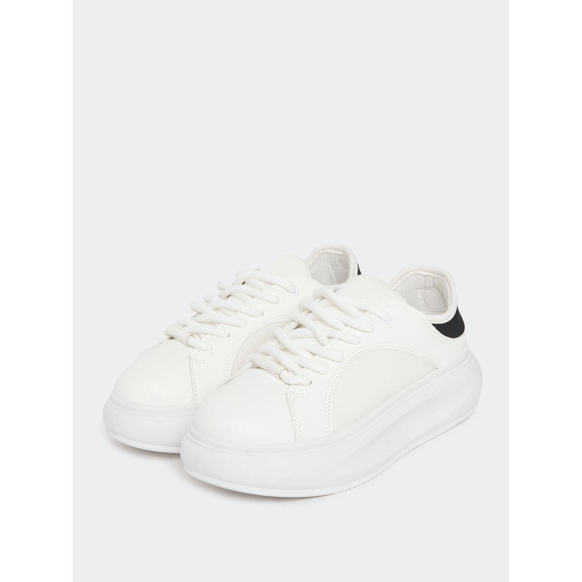 Styli Contrast Tab Lace Up Platform Sneakers-women-shoes-sneakers-image-2