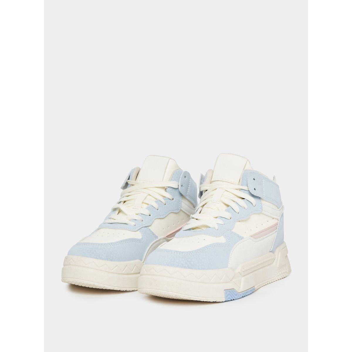 Styli Contrast Panel High Top Sneakers-women-shoes-sneakers-image-2