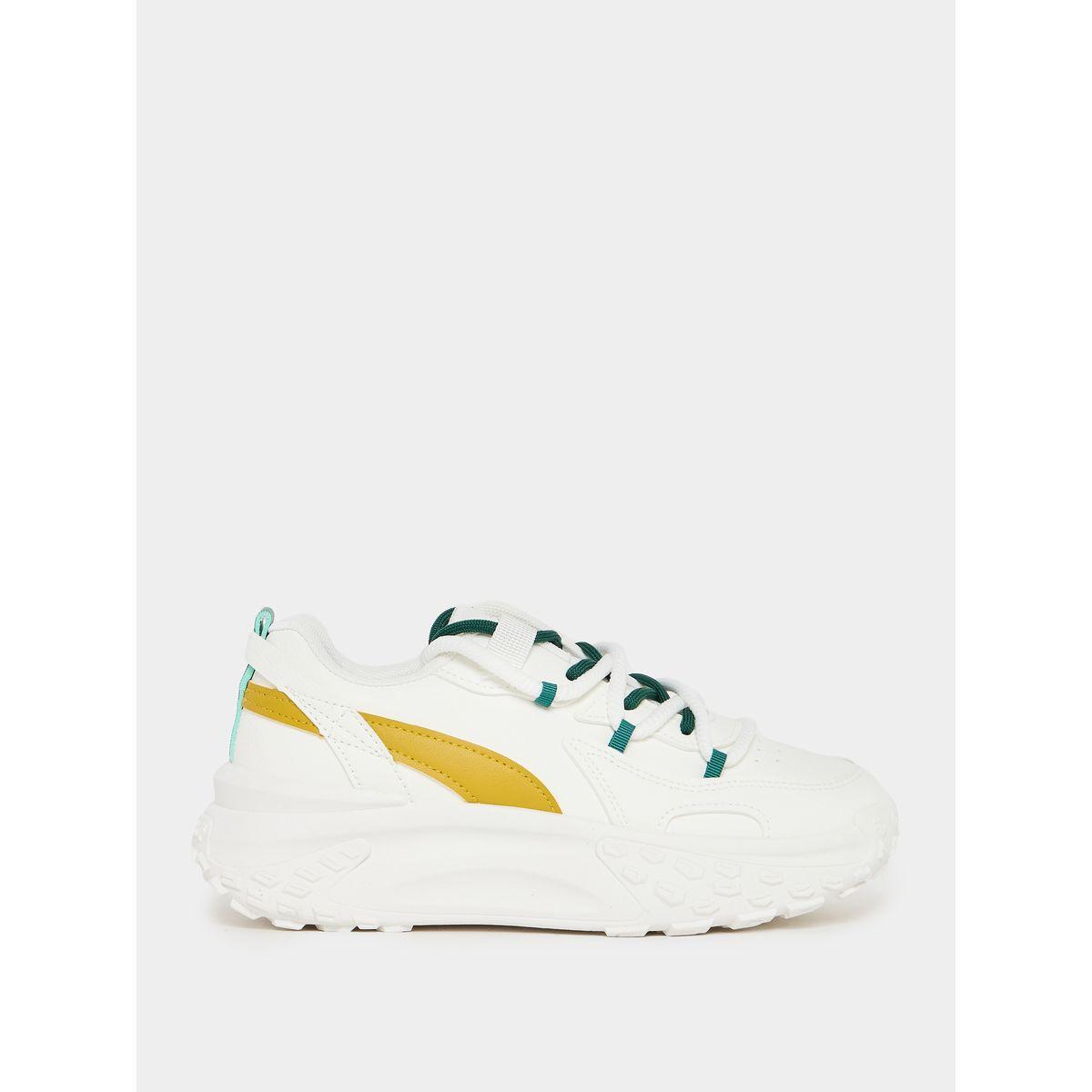 Styli Contrast Accent Lace Up Sneakers-women-shoes-sneakers-image-1