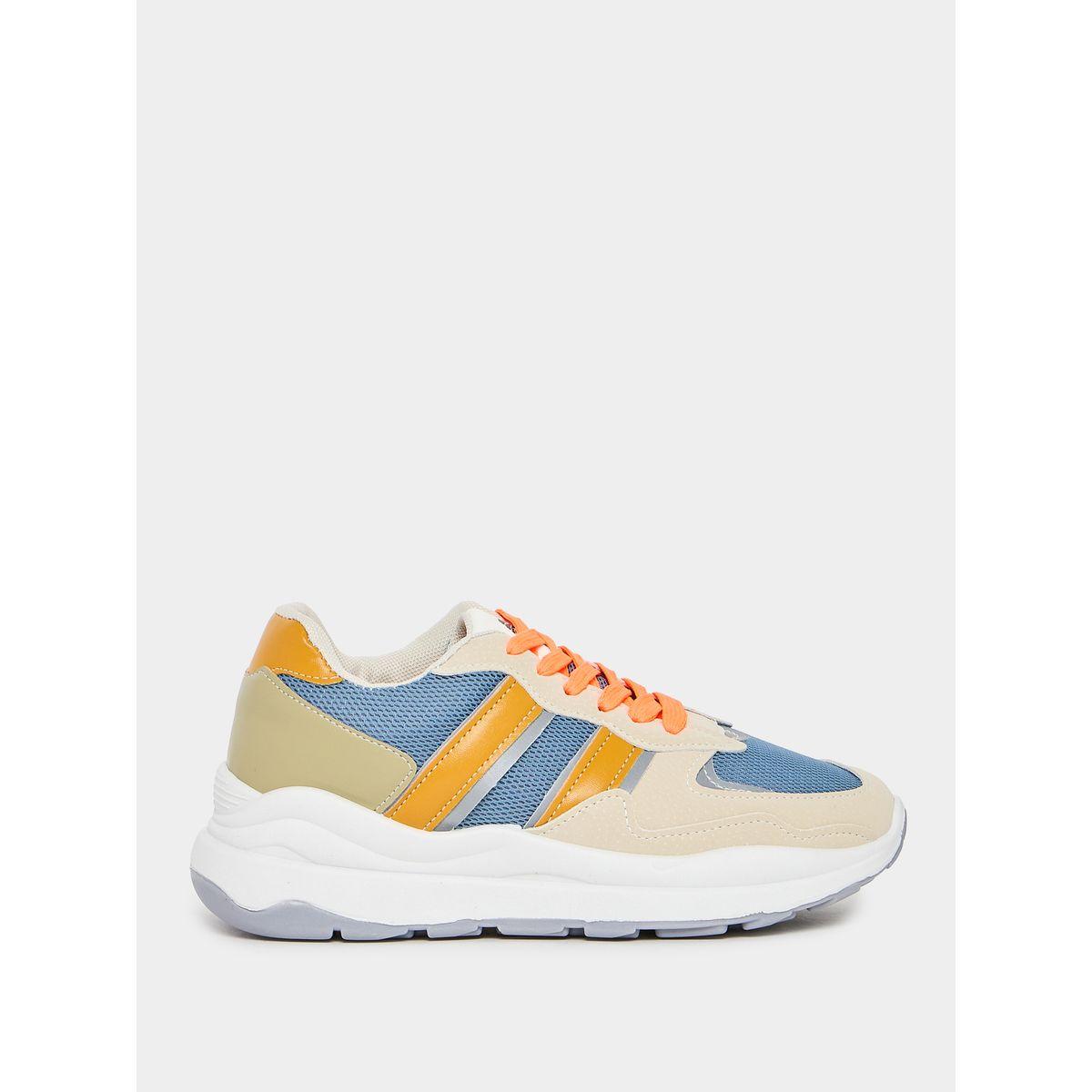 Styli Knit Mesh Upper Lace Up Sneakers-women-shoes-sneakers-image-1