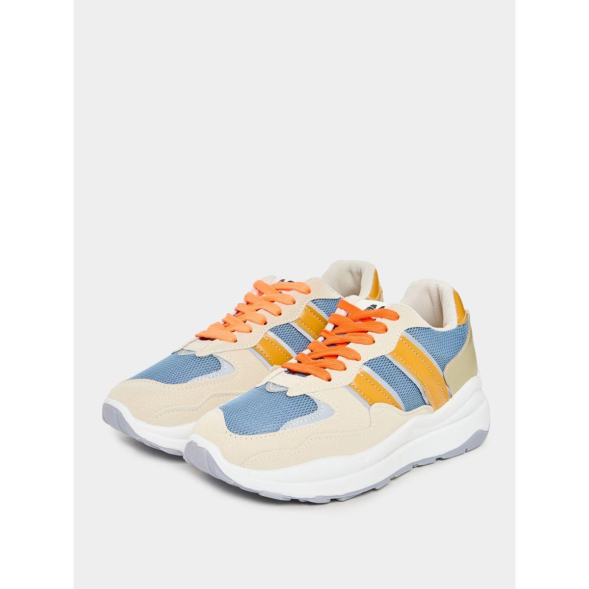 Styli Knit Mesh Upper Lace Up Sneakers-women-shoes-sneakers-image-2