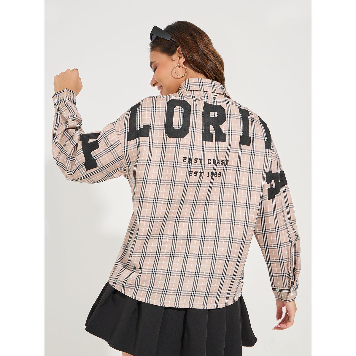 Styli Limited Oversized Checked Longline Shirt with Dropped Shoulder-women-clothing-shirtsandblouses-shirts-image-1