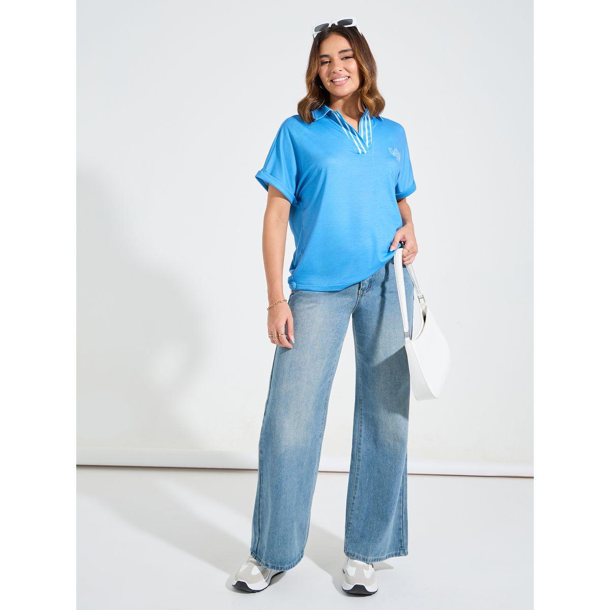 Styli Elevate Extended Shoulder Turn-Up Sleeves Printed T-Shirt-women-clothing-tshirts-image-2