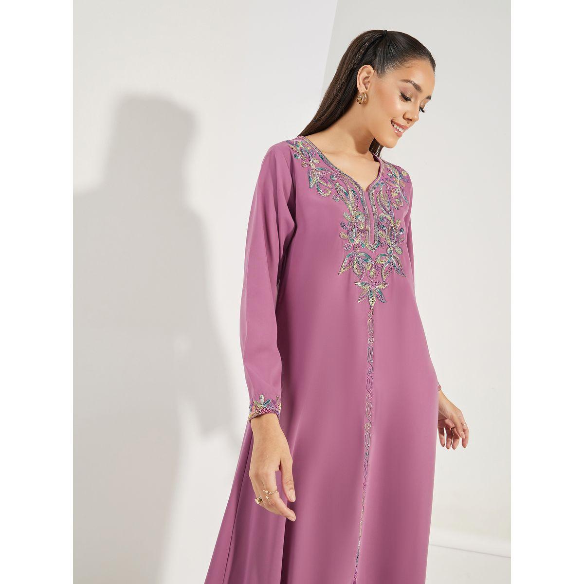 Maxim Creation X Styli  Multi Dori Embroidery Jalabiya-women-arabicclothing-jalabiyas-image-2