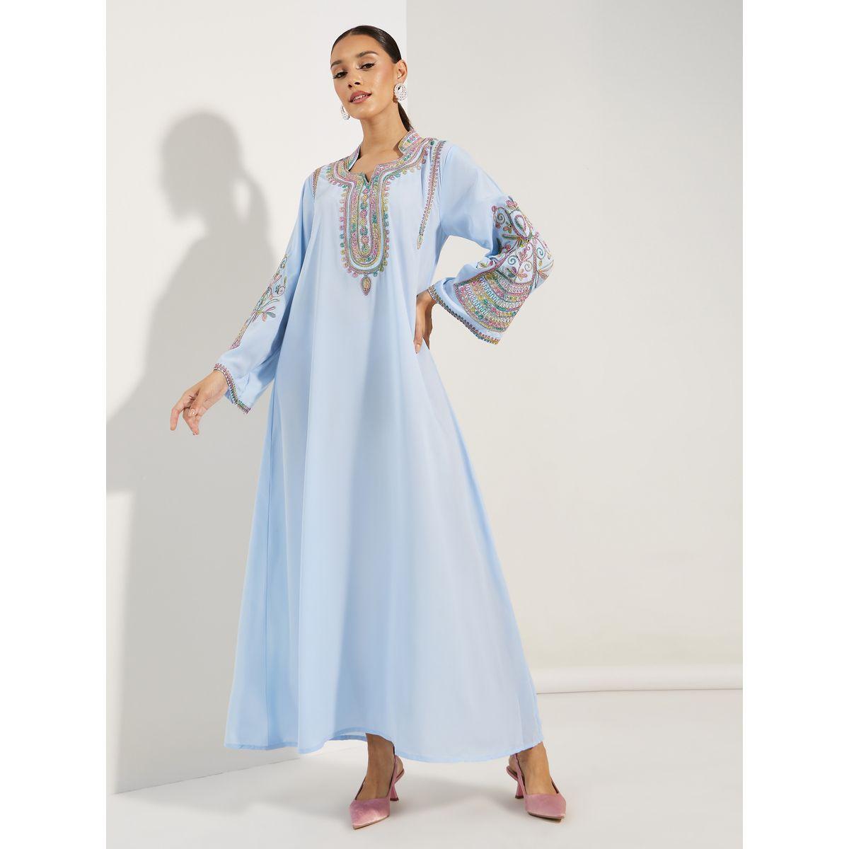 Maxim Creation X Styli  Multi Dori Embroidery Jalabiya-women-arabicclothing-jalabiyas-image-1