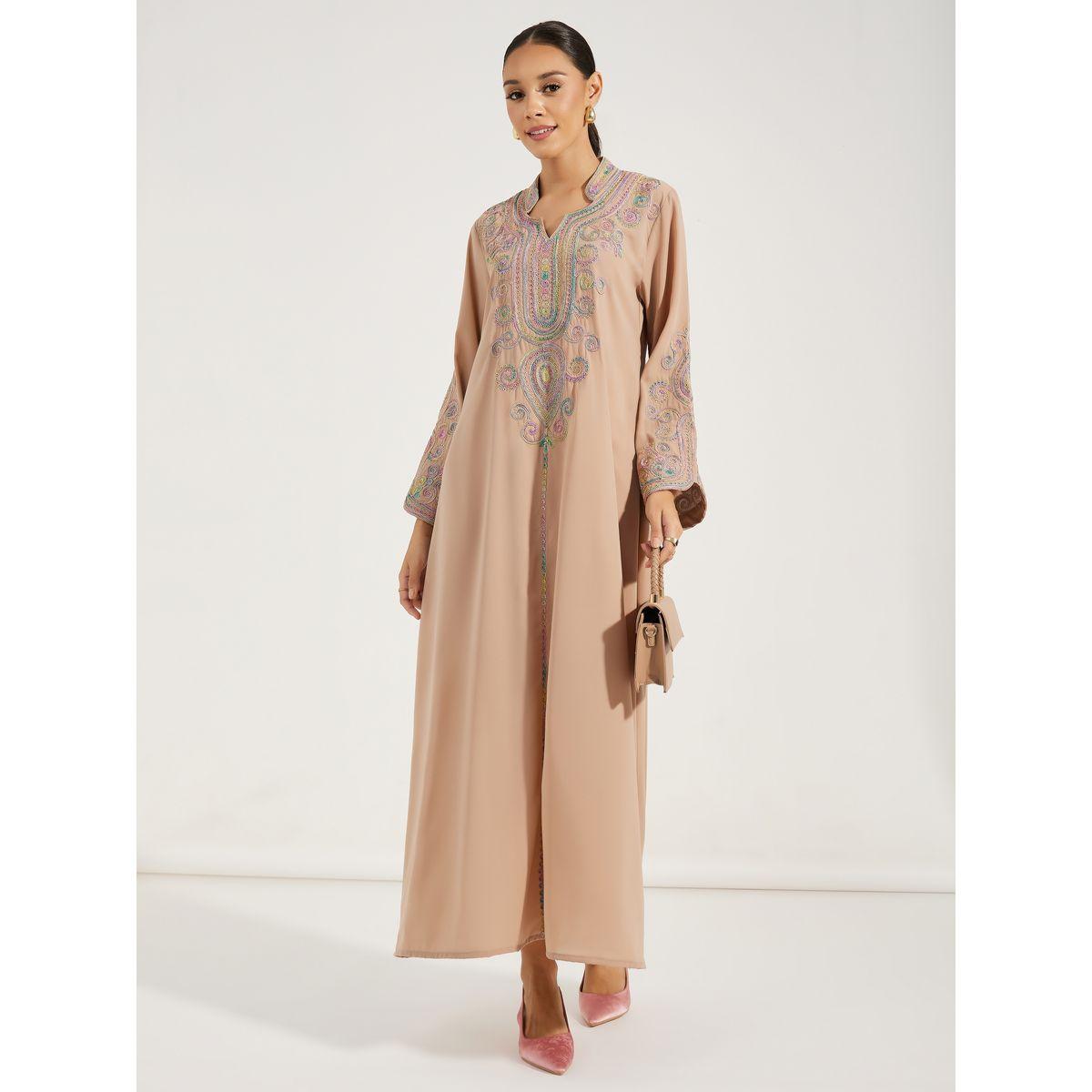 Maxim Creation X Styli  Multi Dori Embroidery Jalabiya-women-arabicclothing-jalabiyas-image-1