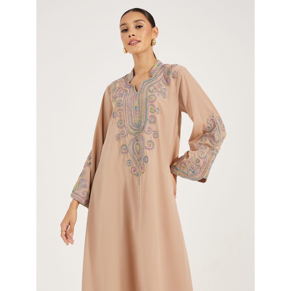 Maxim Creation X Styli  Multi Dori Embroidery Jalabiya-women-arabicclothing-jalabiyas-image-2
