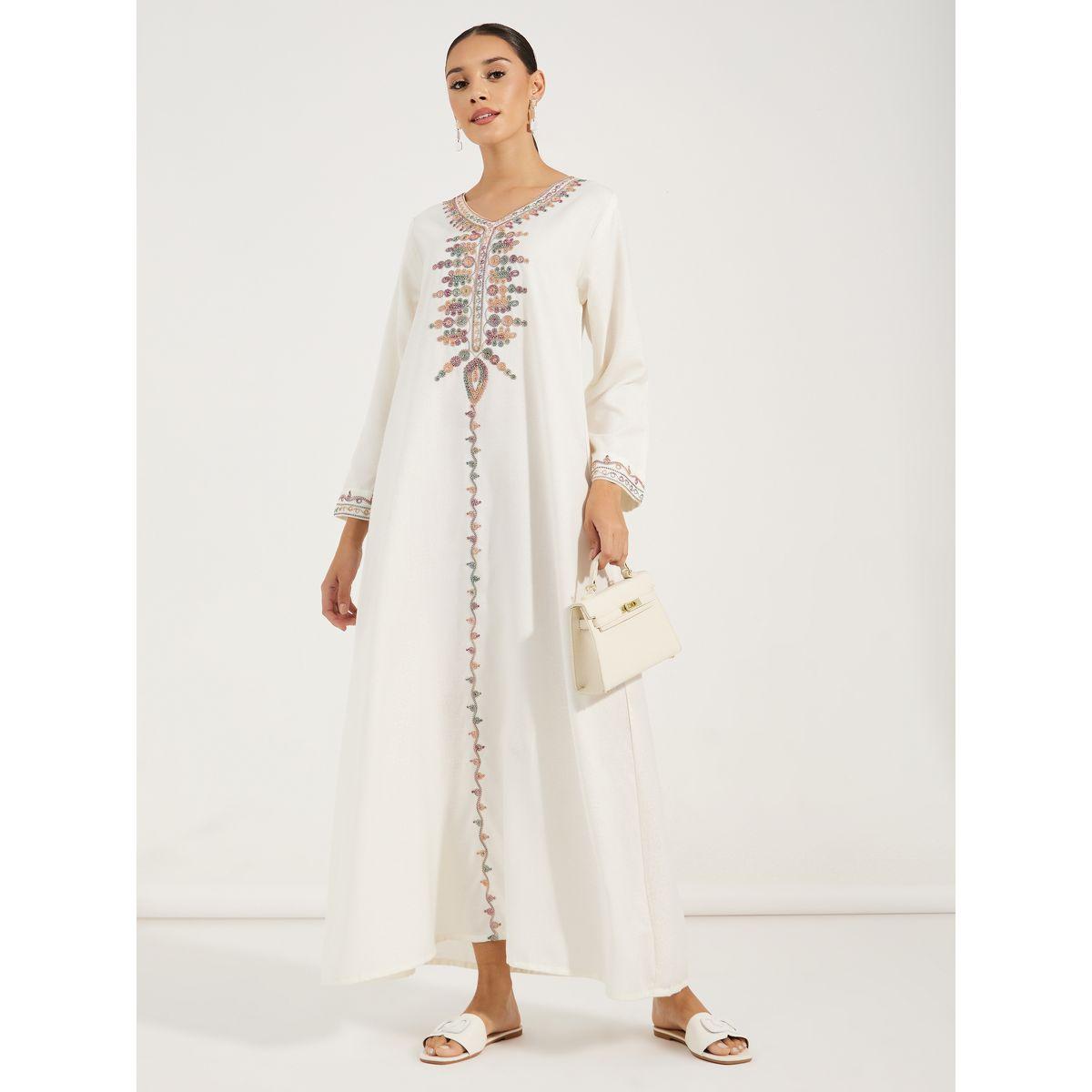 Maxim Creation X Styli  Multi Dori Embroidery Jalabiya-women-arabicclothing-jalabiyas-image-1