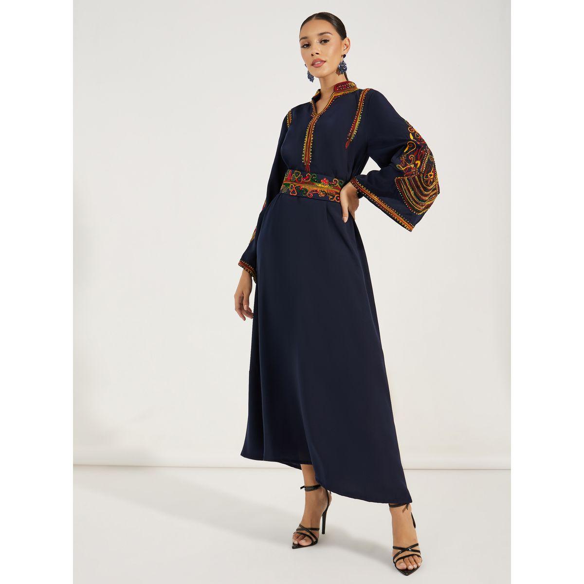 Maxim Creation X Styli  Multi Dori Embroidery Jalabiya-women-arabicclothing-jalabiyas-image-1