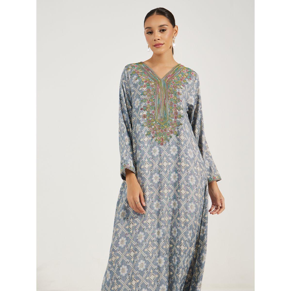 Maxim Creation X Styli  Multi Dori Embroidery Jalabiya-women-arabicclothing-jalabiyas-image-2