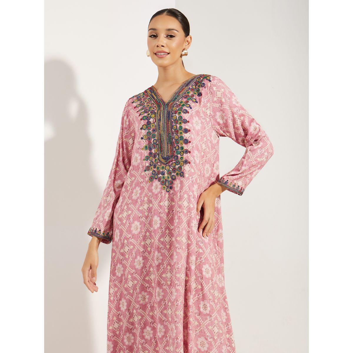 Maxim Creation X Styli  Multi Dori Embroidery Jalabiya-women-arabicclothing-jalabiyas-image-2