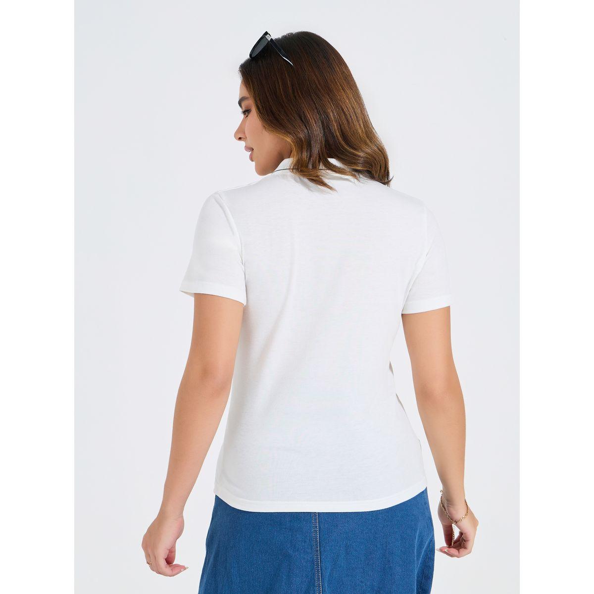 Styli Elevate Regular Fit Slogan Print Polo T-Shirt-women-clothing-tshirts-image-5