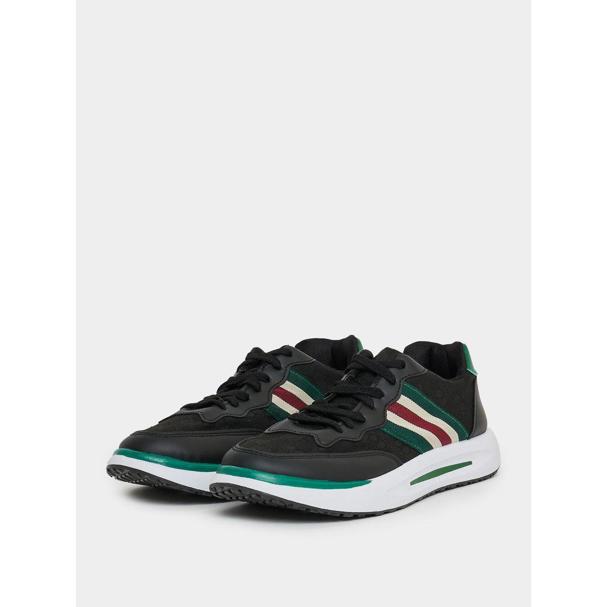 Styli Taping Striped Lace-Up Sneakers-men-shoes-sneakers-image-1