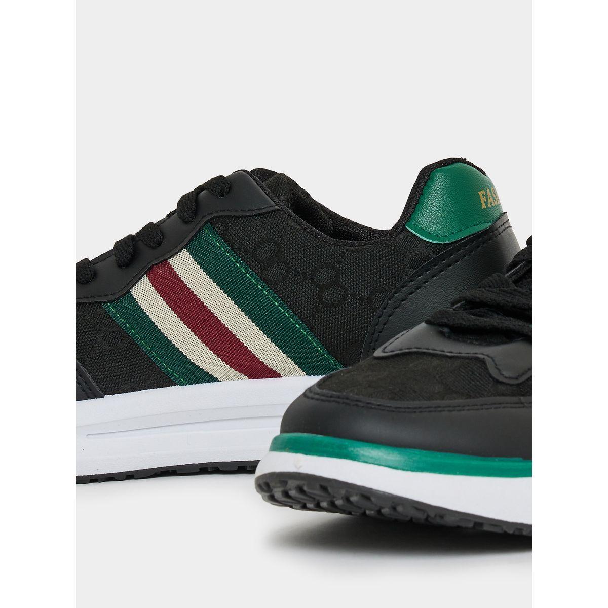 حذاء سنيكرز مزين باشرطة مع رباط غلق-men-shoes-sneakers-image-4