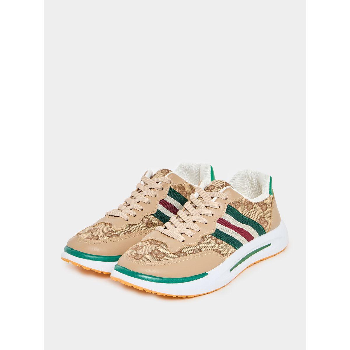 حذاء سنيكرز مزين باشرطة مع رباط غلق-men-shoes-sneakers-image-2