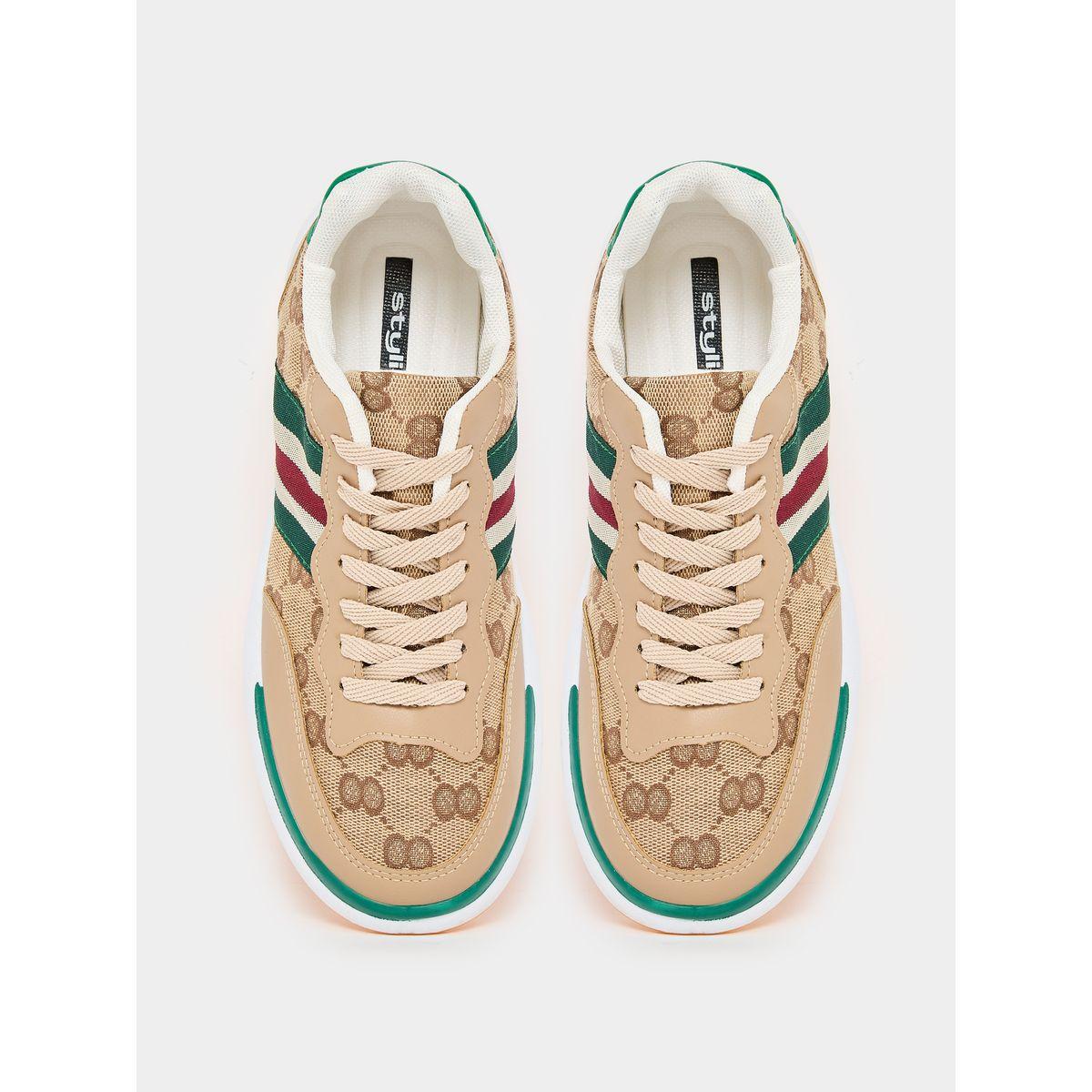 حذاء سنيكرز مزين باشرطة مع رباط غلق-men-shoes-sneakers-image-5